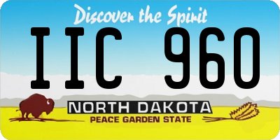 ND license plate IIC960