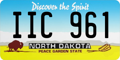 ND license plate IIC961