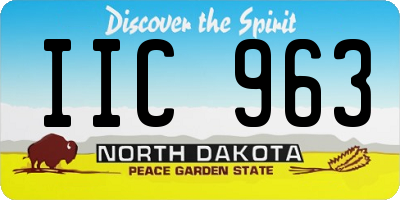 ND license plate IIC963