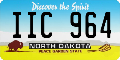 ND license plate IIC964