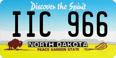 ND license plate IIC966