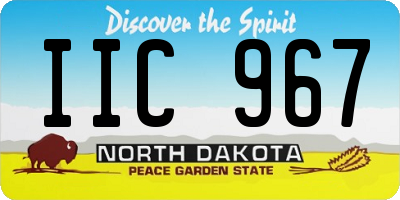 ND license plate IIC967