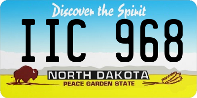 ND license plate IIC968