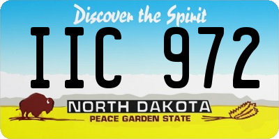 ND license plate IIC972