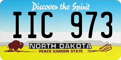 ND license plate IIC973