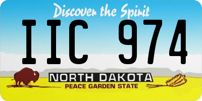 ND license plate IIC974