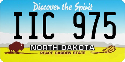 ND license plate IIC975