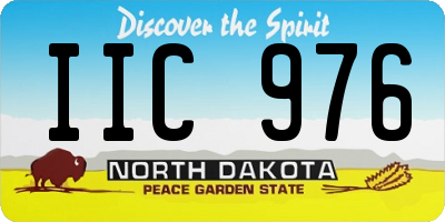 ND license plate IIC976