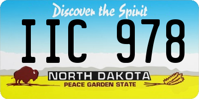 ND license plate IIC978