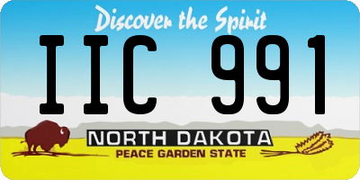 ND license plate IIC991