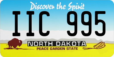 ND license plate IIC995