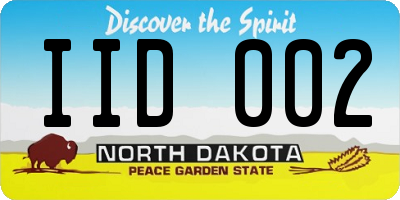 ND license plate IID002