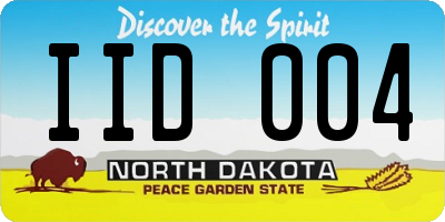 ND license plate IID004