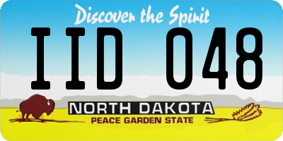 ND license plate IID048