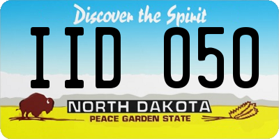 ND license plate IID050