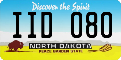 ND license plate IID080