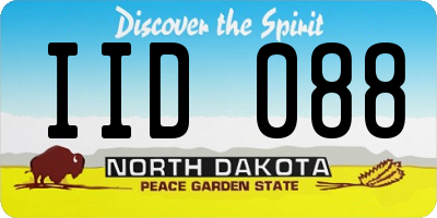 ND license plate IID088