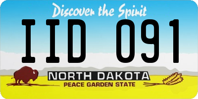ND license plate IID091