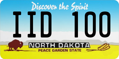ND license plate IID100