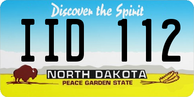 ND license plate IID112