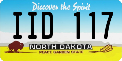 ND license plate IID117