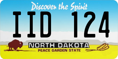 ND license plate IID124