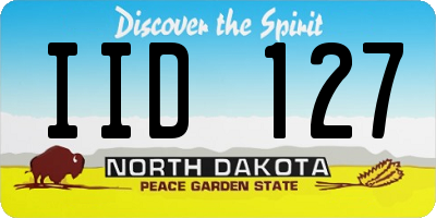 ND license plate IID127