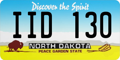 ND license plate IID130
