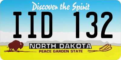 ND license plate IID132