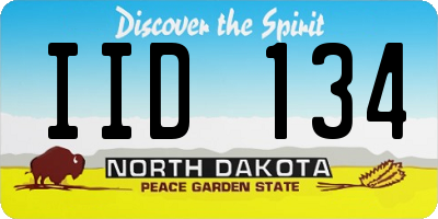 ND license plate IID134