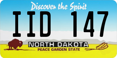 ND license plate IID147