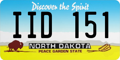 ND license plate IID151