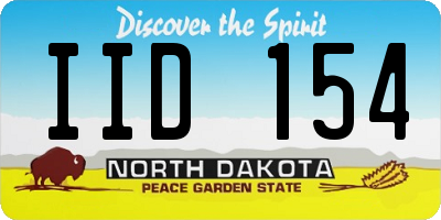 ND license plate IID154