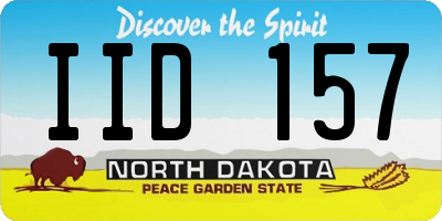 ND license plate IID157