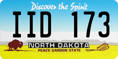 ND license plate IID173