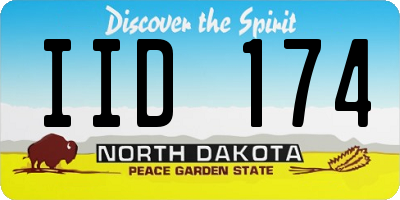 ND license plate IID174