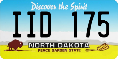 ND license plate IID175