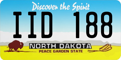 ND license plate IID188