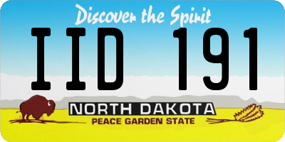 ND license plate IID191