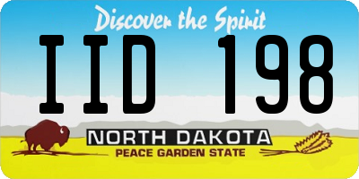 ND license plate IID198