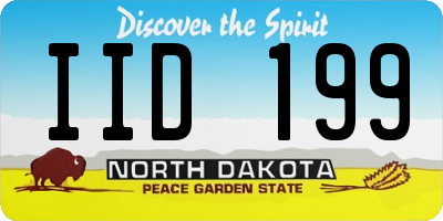 ND license plate IID199