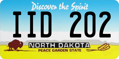 ND license plate IID202