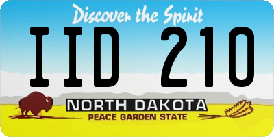 ND license plate IID210
