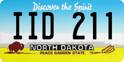 ND license plate IID211