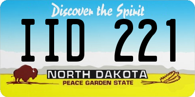 ND license plate IID221