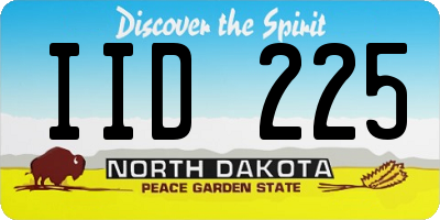 ND license plate IID225