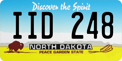 ND license plate IID248