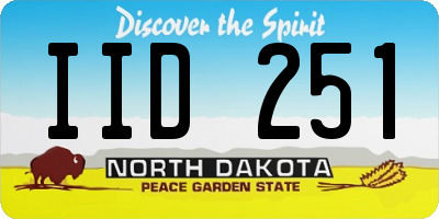 ND license plate IID251
