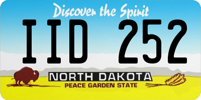 ND license plate IID252