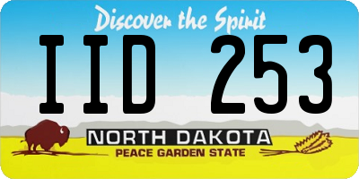 ND license plate IID253